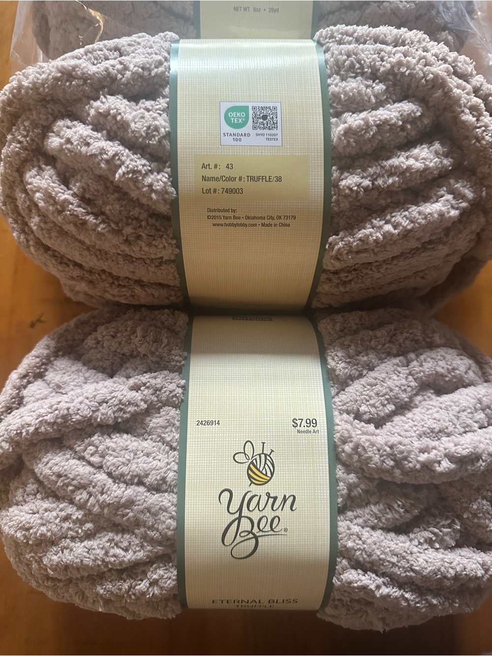 Yarn Bee Eternal Bliss Yarn pack of 5- Truffle